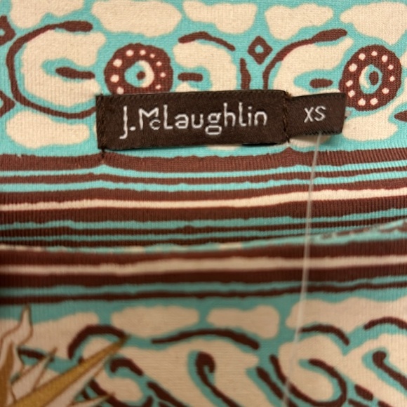 J. McLaughlin 3/4 Sleeve Boat Neck Dress in Sun Medallion- Size X-Small - Picture 4 of 11